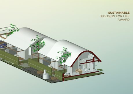 Render of Baxter & Jacobsons Sustainable Tiny House Award submission