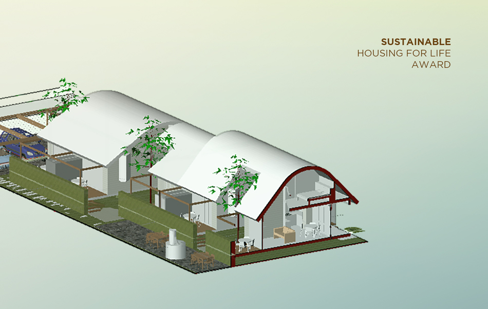 Render of Baxter & Jacobsons Sustainable Tiny House Award submission