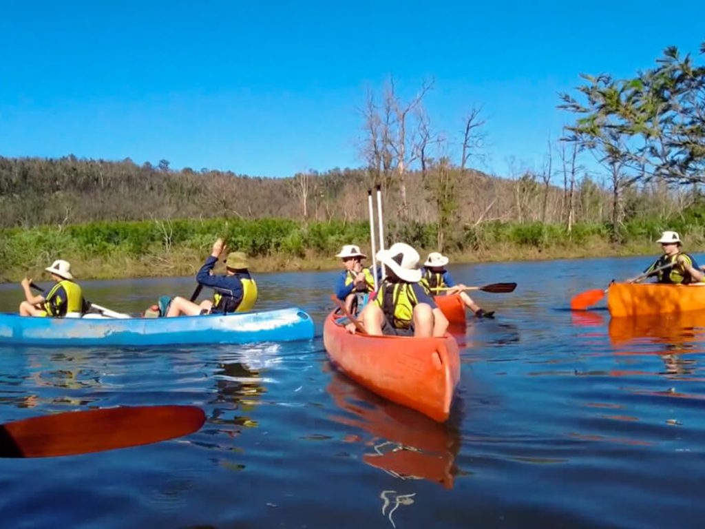 Scots College boys canoeing