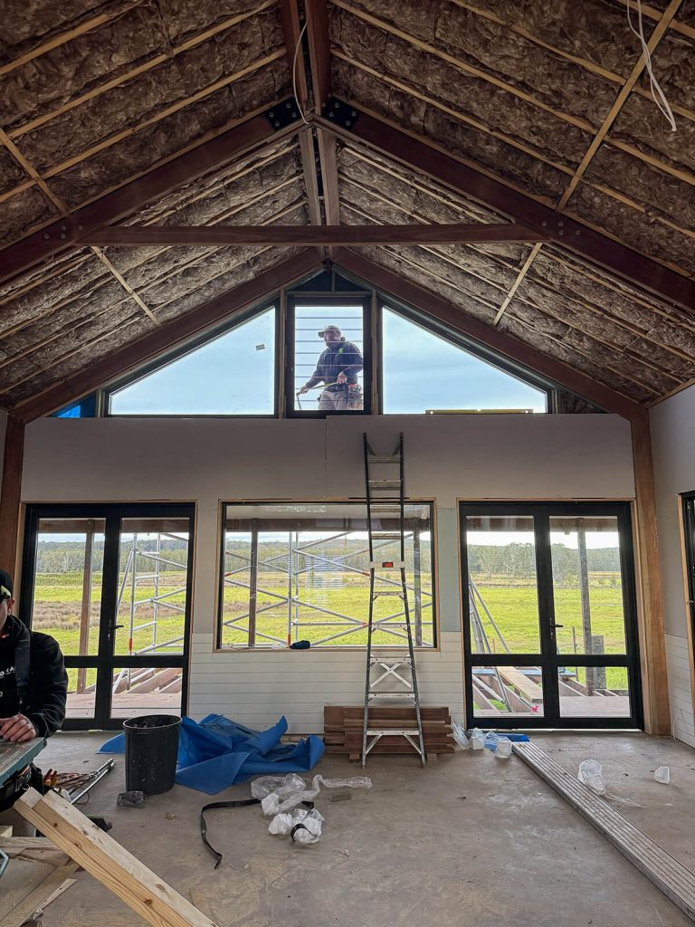 Gable windows show the view to be