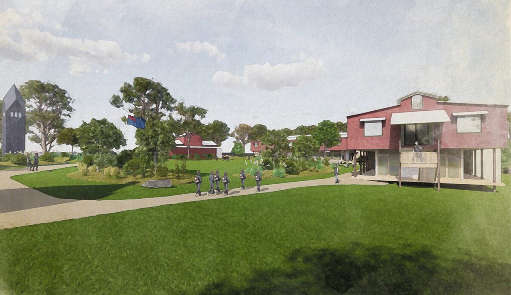 Approaching the dorm 