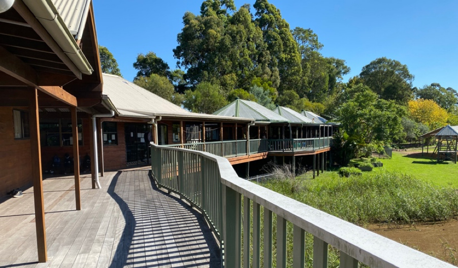 Older classrooms embrace the lake.
