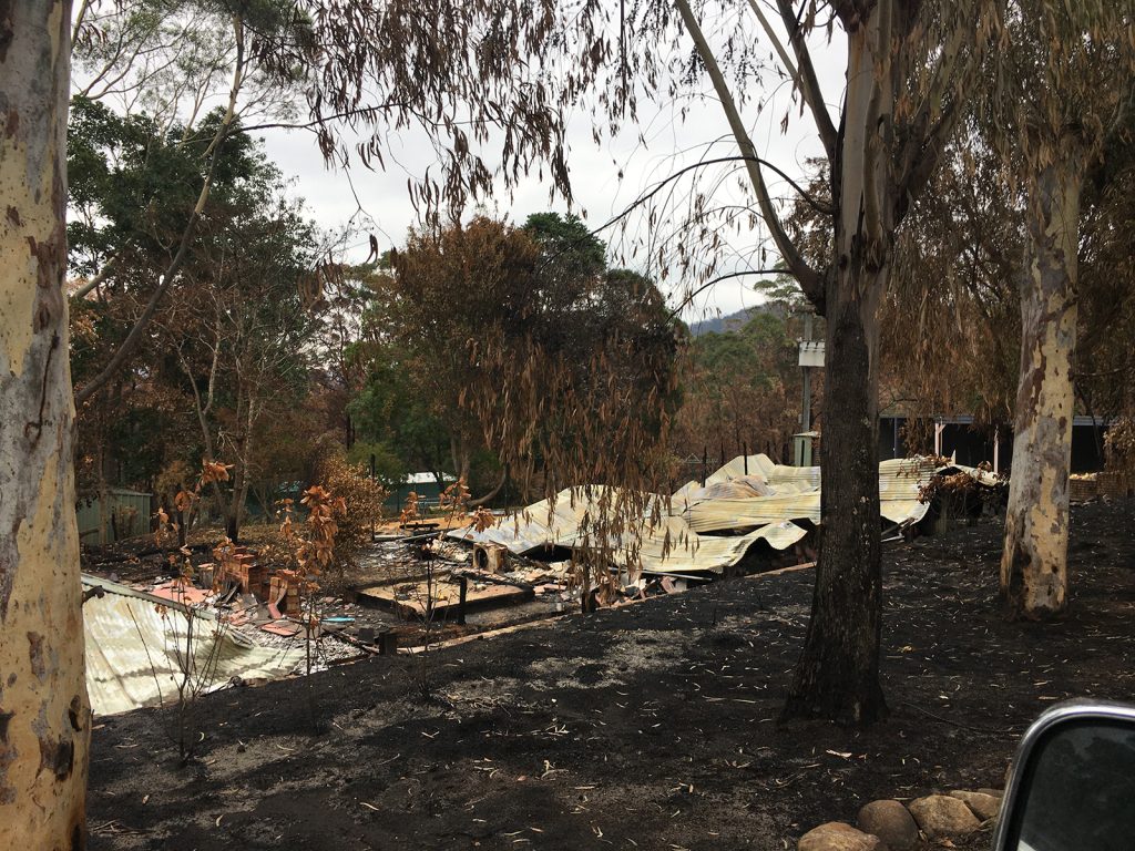 Image of staff housing, post bushfire